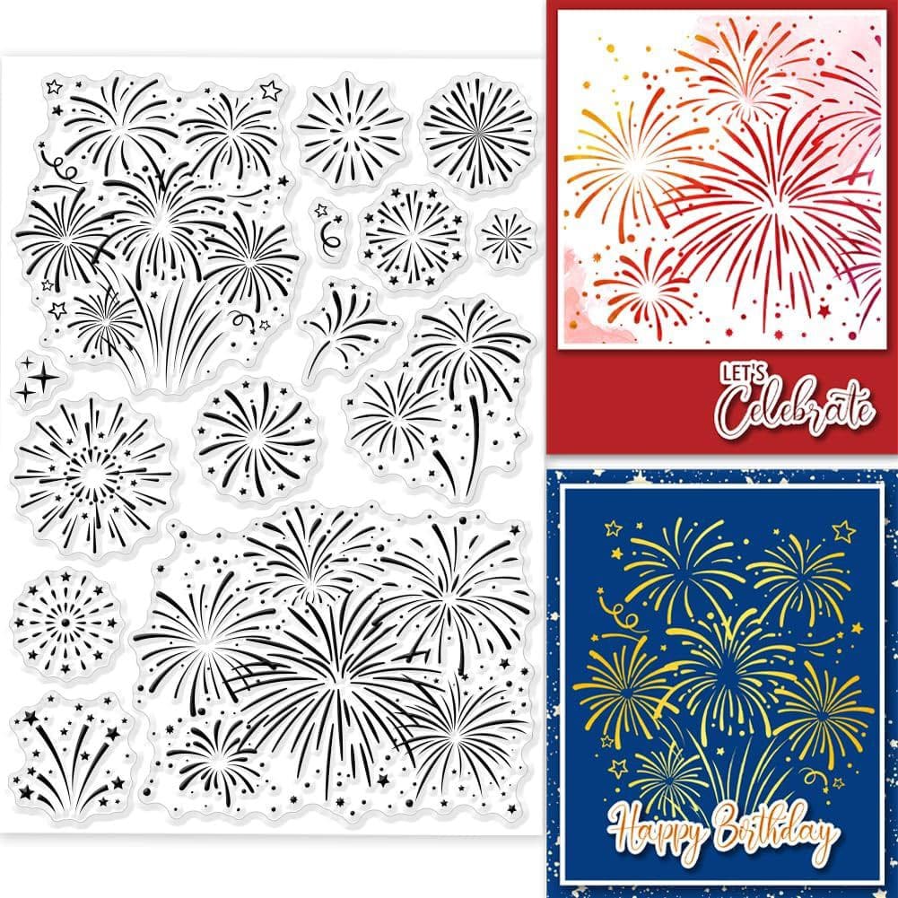 Fireworks Clear Silicone Stamp