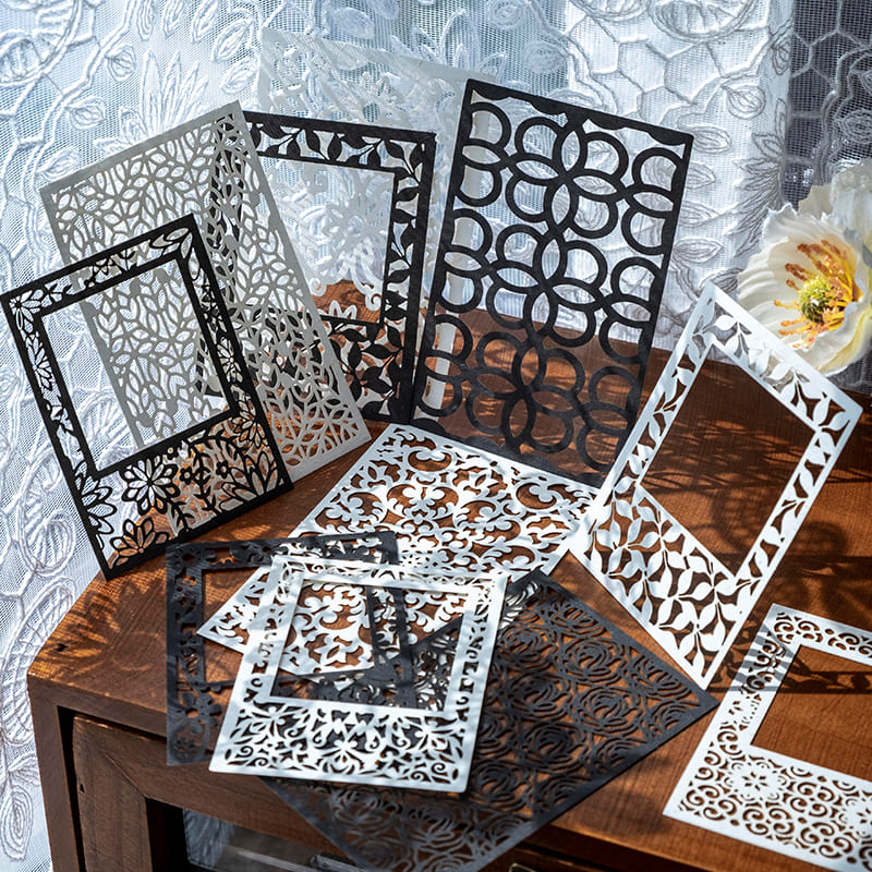 Black and White Lace Border