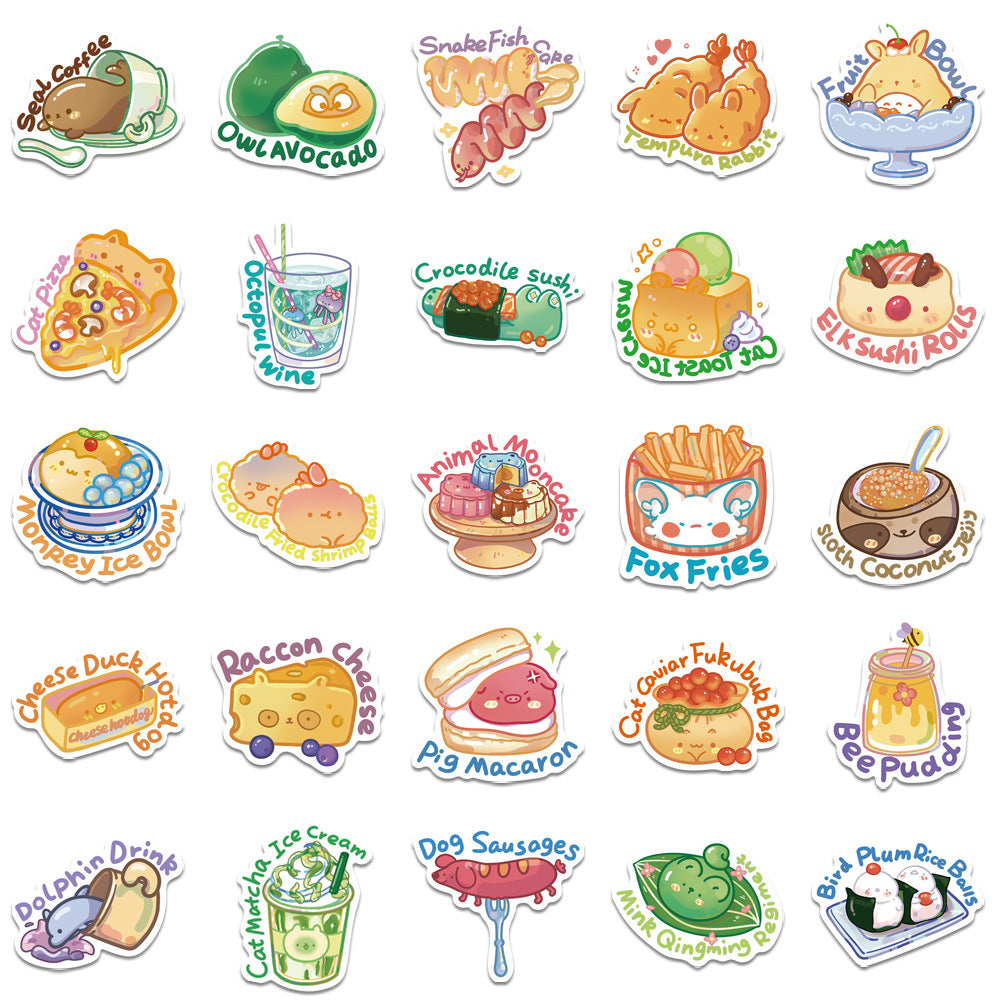 50PCS Dessert & Food Series Stickers