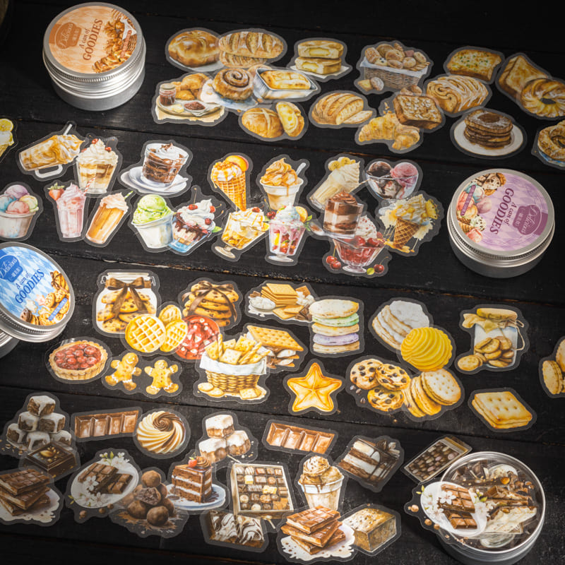 A jar of food Stickers-100PCS