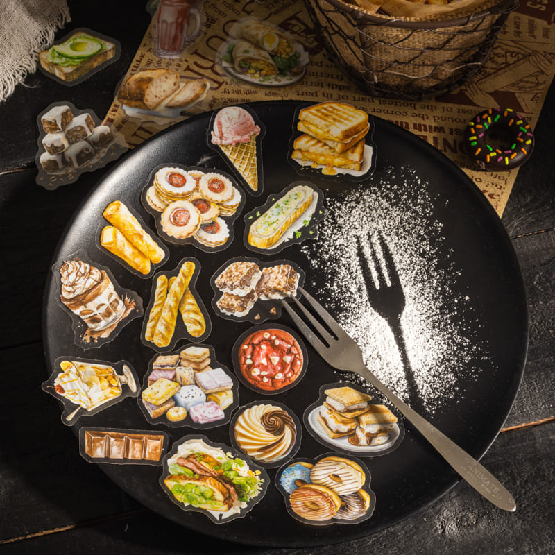 A jar of food Stickers-100PCS