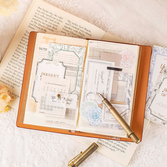 Border Collage Sticky Note Cards