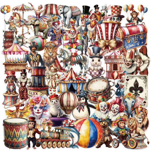 50PCS Circus Sticker Pack