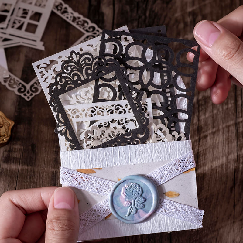 Black and White Lace Border