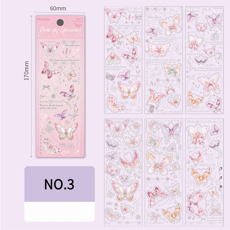 Foil Butterfly Stickers