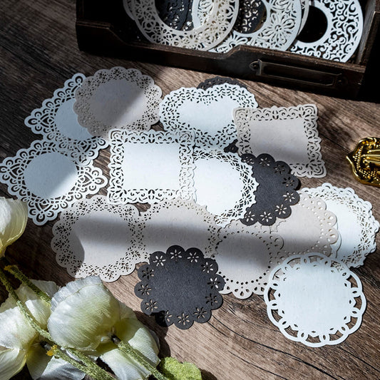 Black and White Lace Border