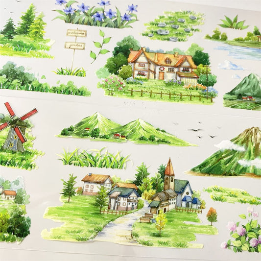 7cm*100cm Countryside One Cycle PET Tape
