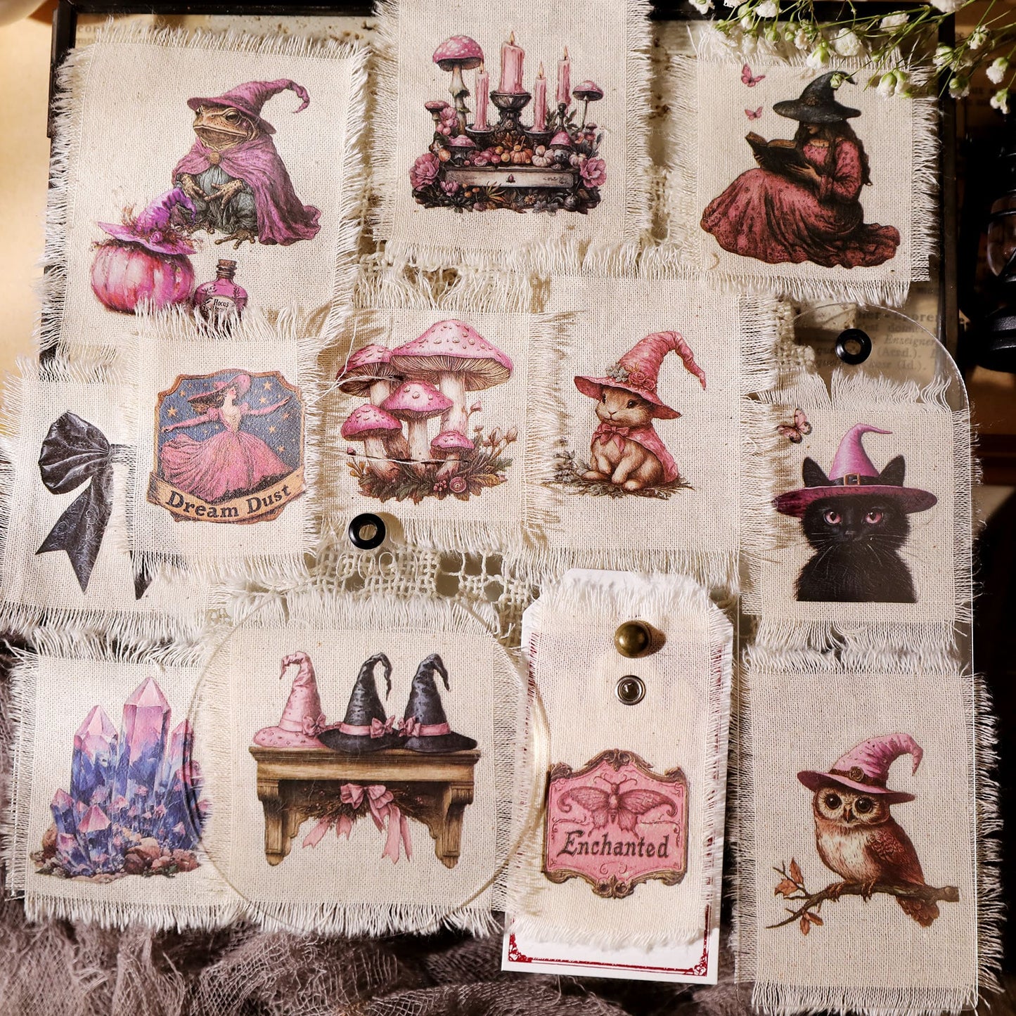 3PCS Pink Halloween Transfer Stickers