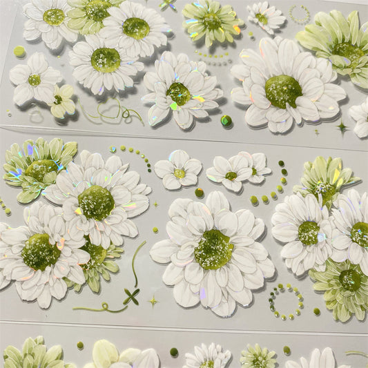 Cute Daisy Flower One Cycle PET Tape