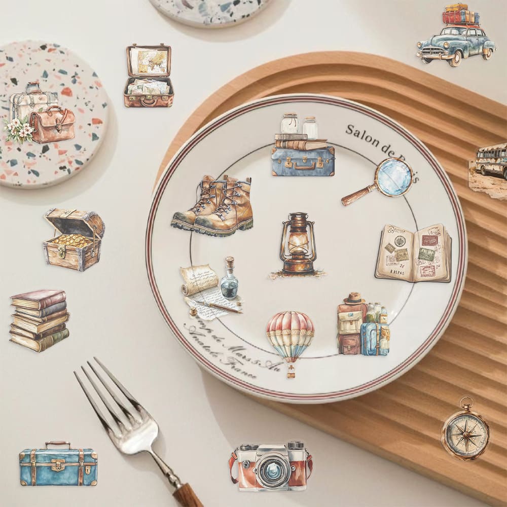 50PCS Vintage Travel Sticker Pack