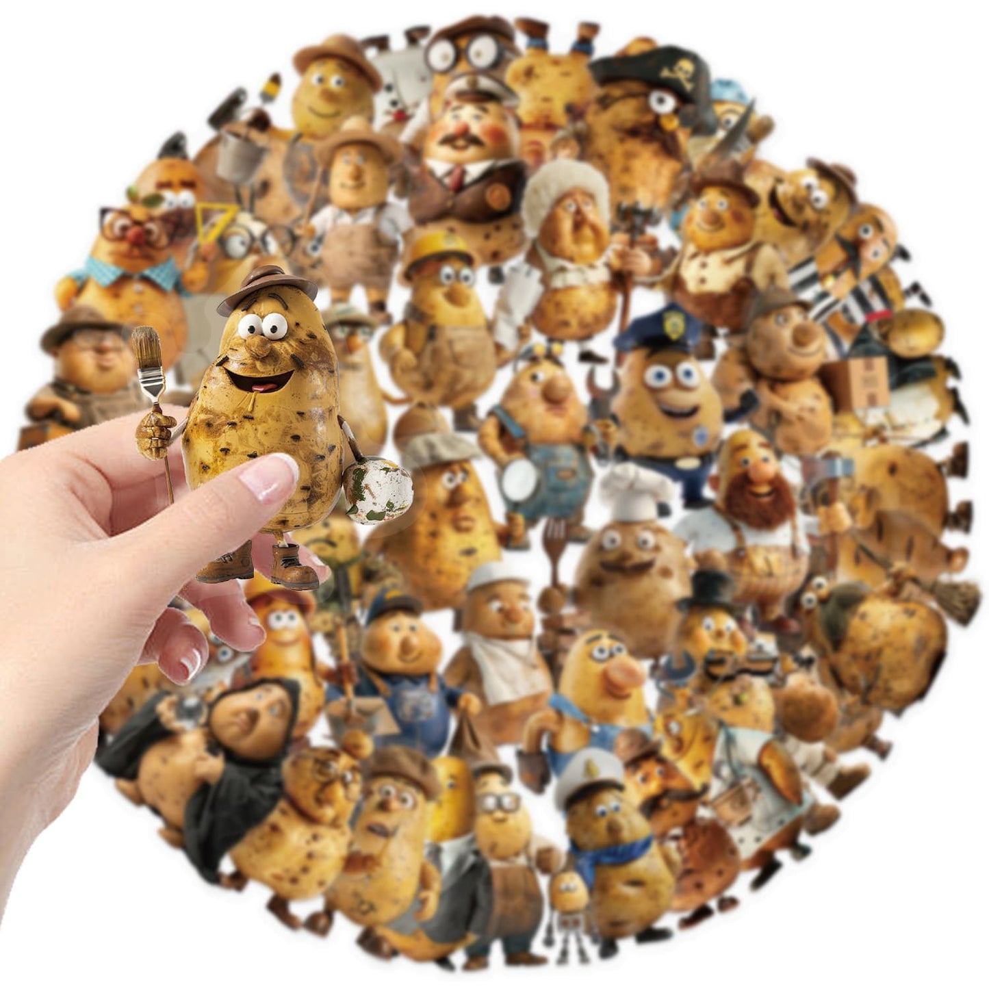 50PCS Potato Person Sticker Pack