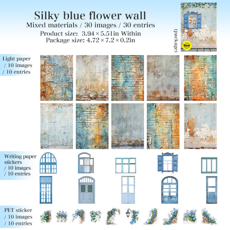 Flower Wall Theme Paper Kit