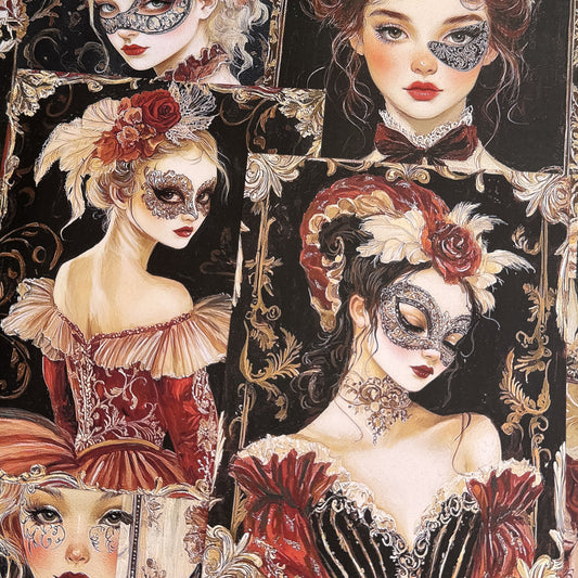 Masquerade Ball Scrapbook Paper