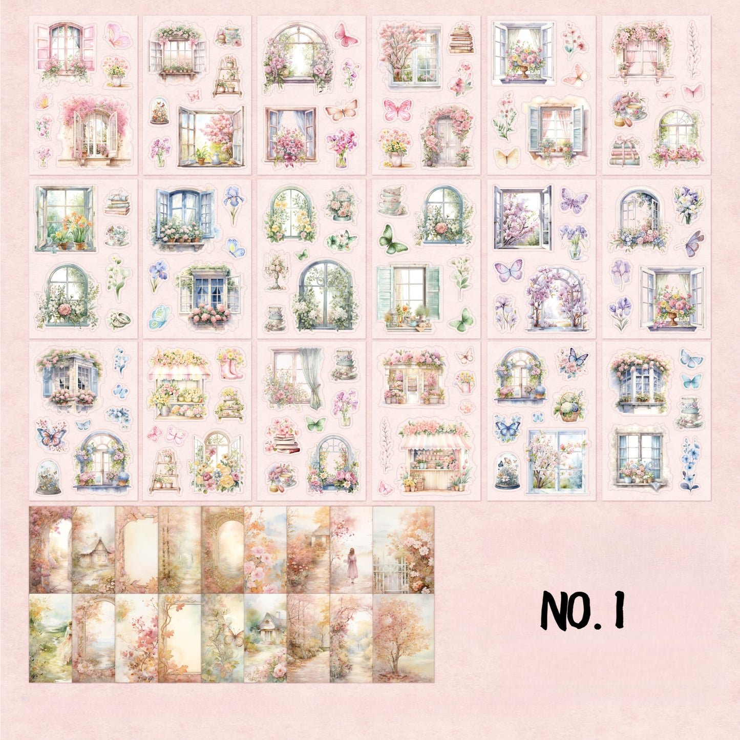 54PCS Stickers Book