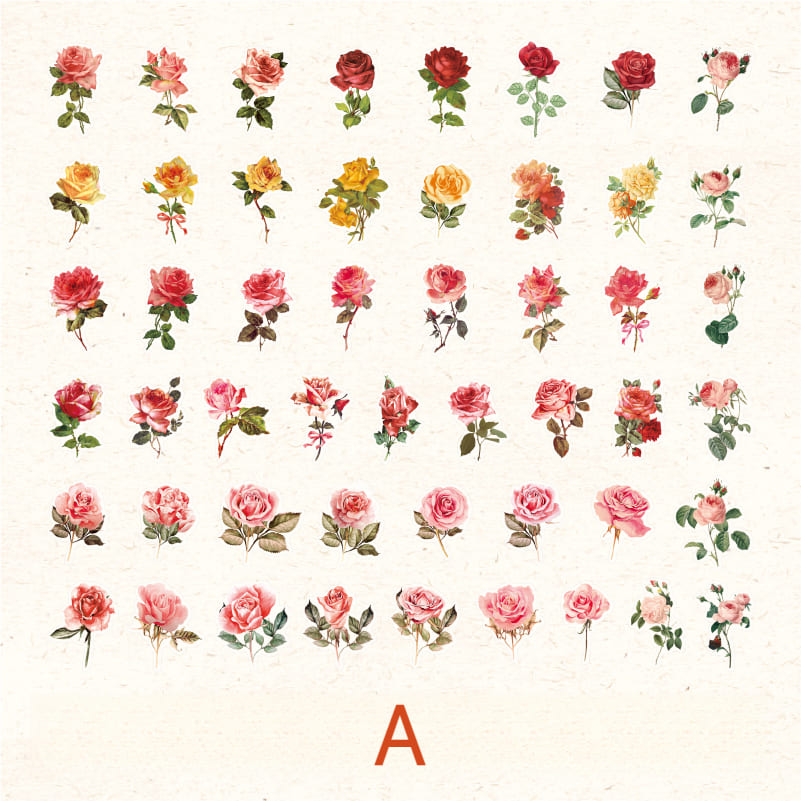 100PCS Flower Series Stickers