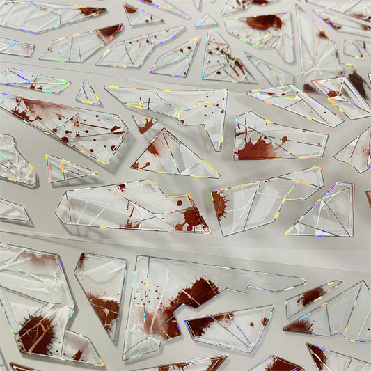 6cm*100cm Broken Glass One Cycle PET Tape