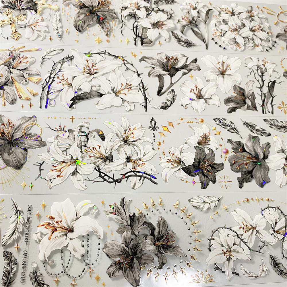 6cm*100cm Lily One Cycle PET Tape