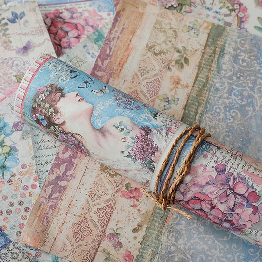 Hydrangea Theme Scrapbook Paper