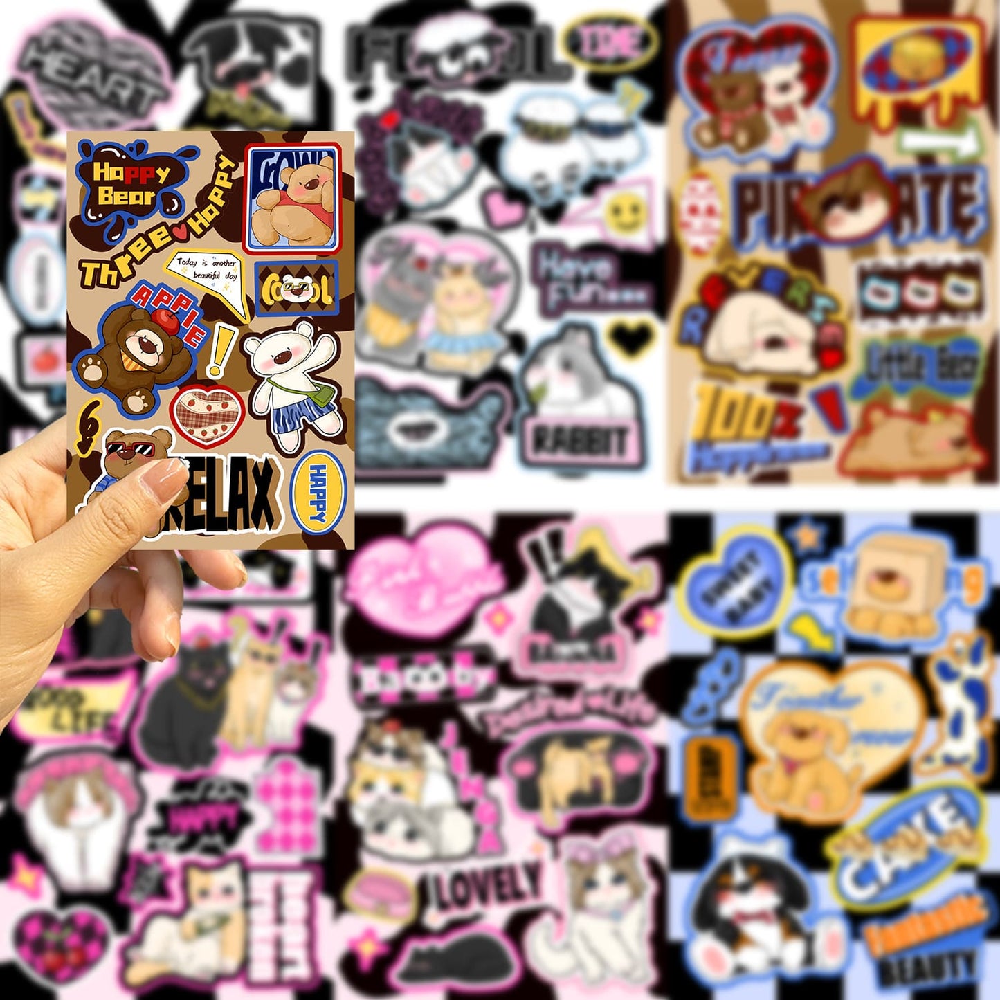 8PCS Cute Pet Stickers