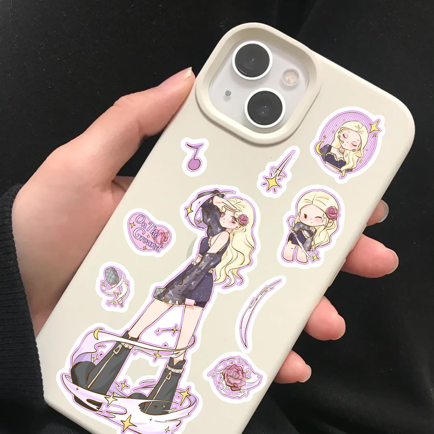8PCS Girl Group Cartoon Stickers