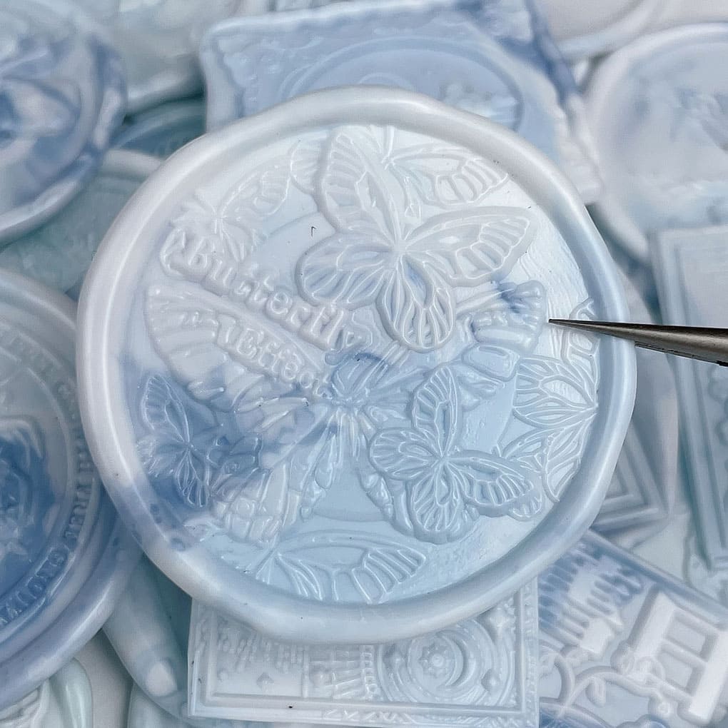 Blue Series Wax Seal Stickers