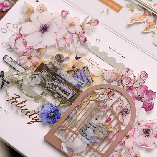 5.5CM*120CM Peach Blossom Washi/PET Tape