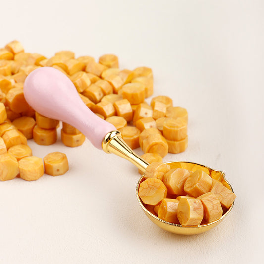 Pink Wooden Handle Wax Spoon