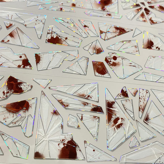 6cm*100cm Broken Glass One Cycle PET Tape