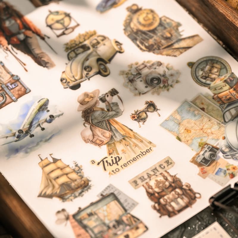 Travel Series Transfer Stickers