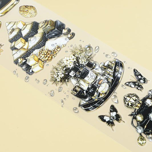 4PCS Black Gold Series PET Tape Set