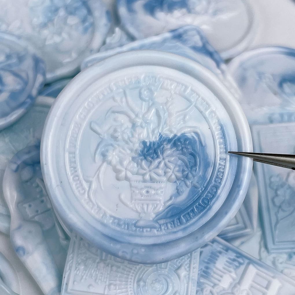 Blue Series Wax Seal Stickers