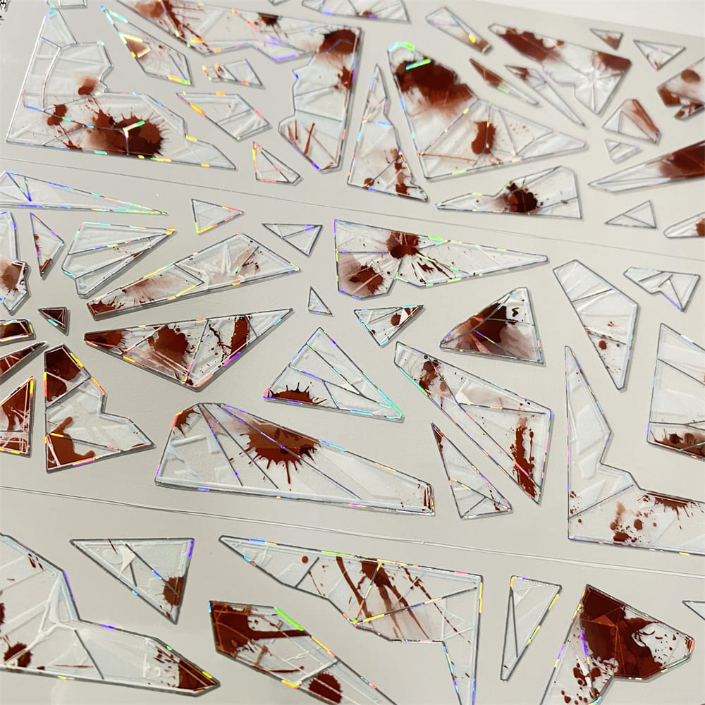 6cm*100cm Broken Glass One Cycle PET Tape