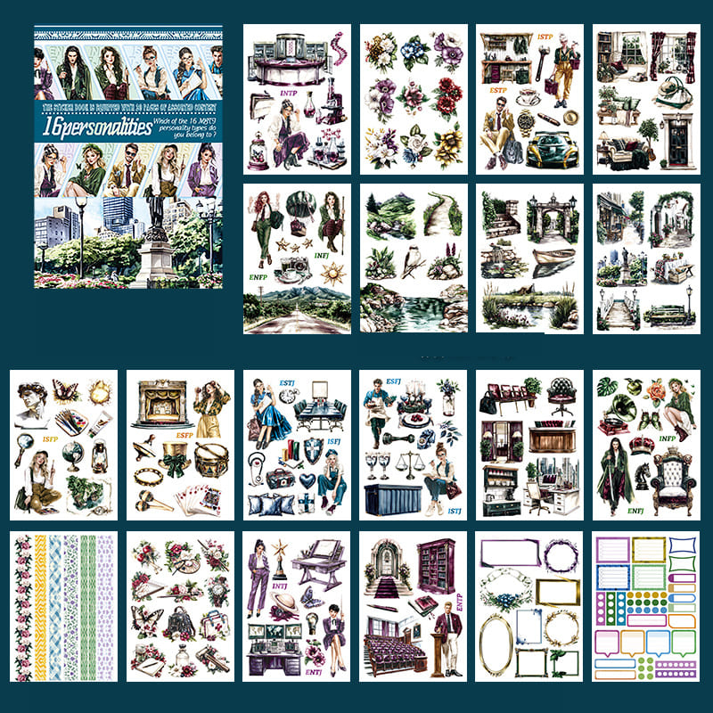 16 Personality Series Sticker Book
