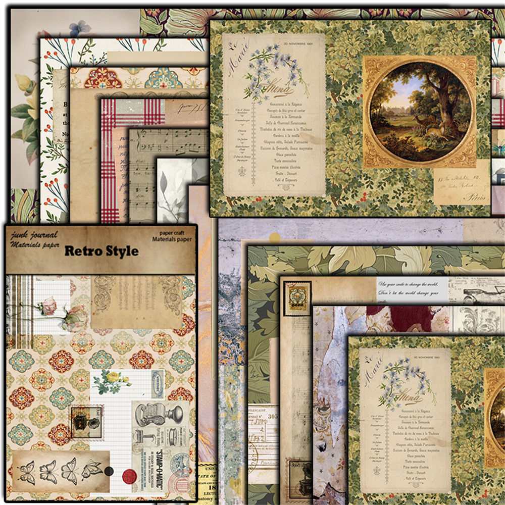 12PCS Scrapbook Paper