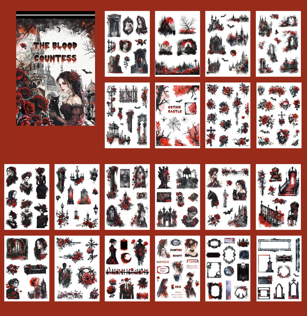 Blood Rose Sticker Book