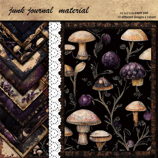 10PCS Purple Magic Scrapbook Paper