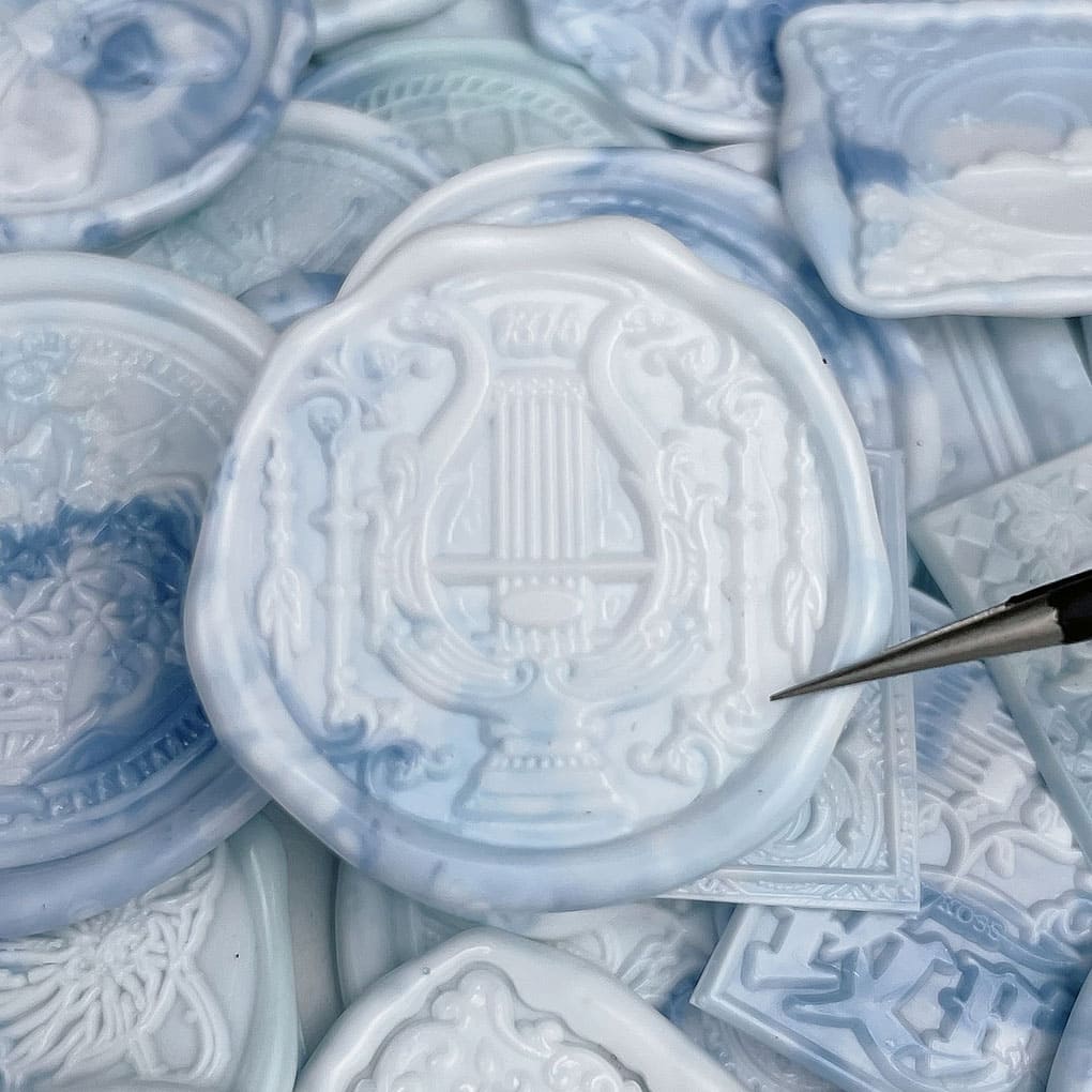 Blue Series Wax Seal Stickers
