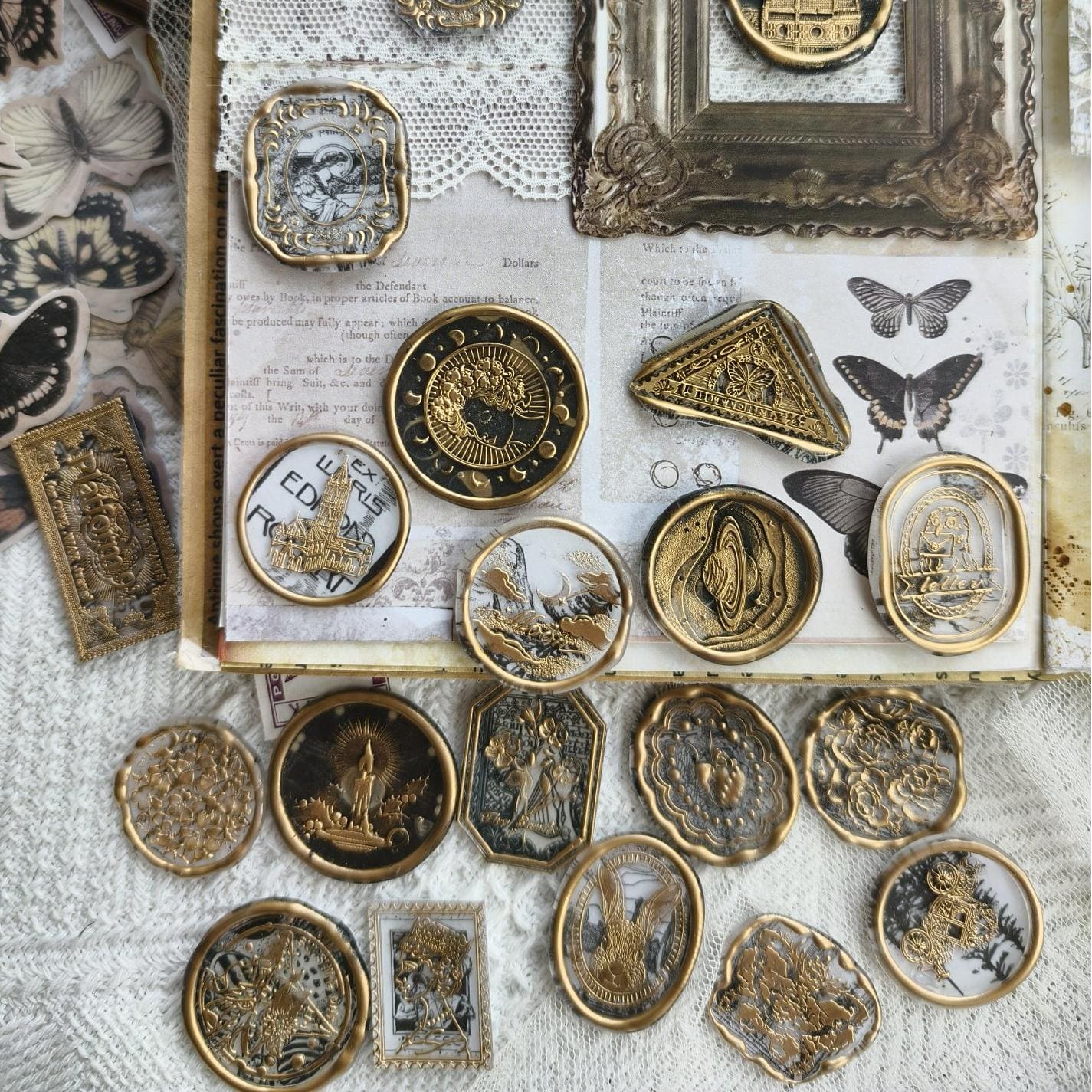 Retro Series Wax Seal Stickers