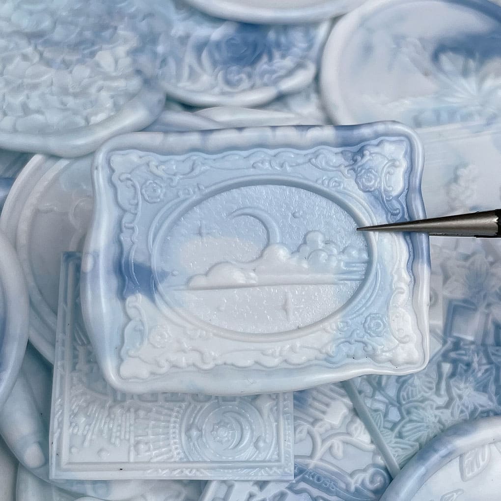 Blue Series Wax Seal Stickers