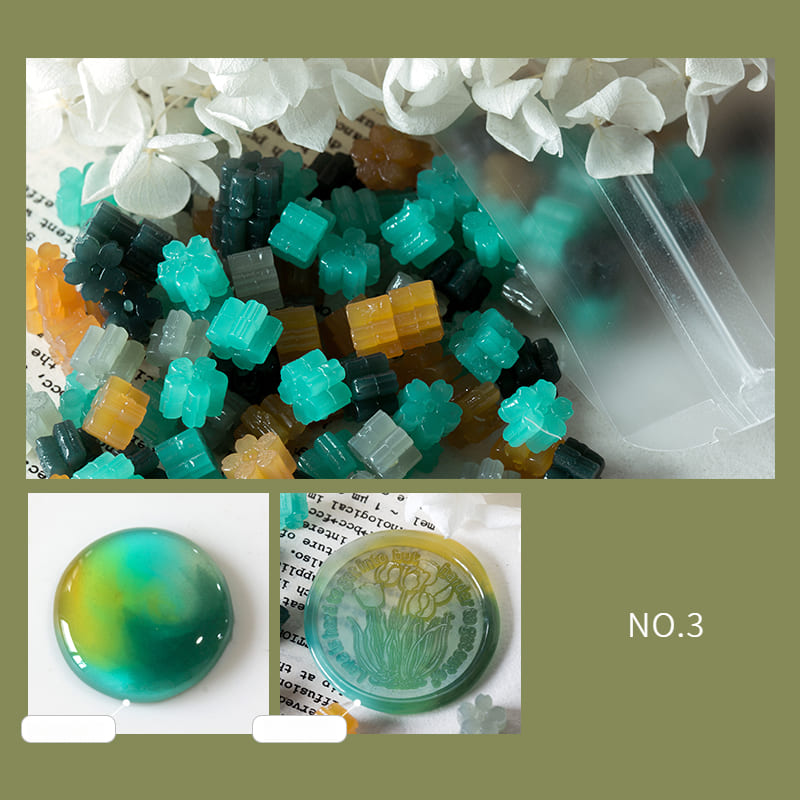Mixed Color Translucent Series Wax Seal Beads Set