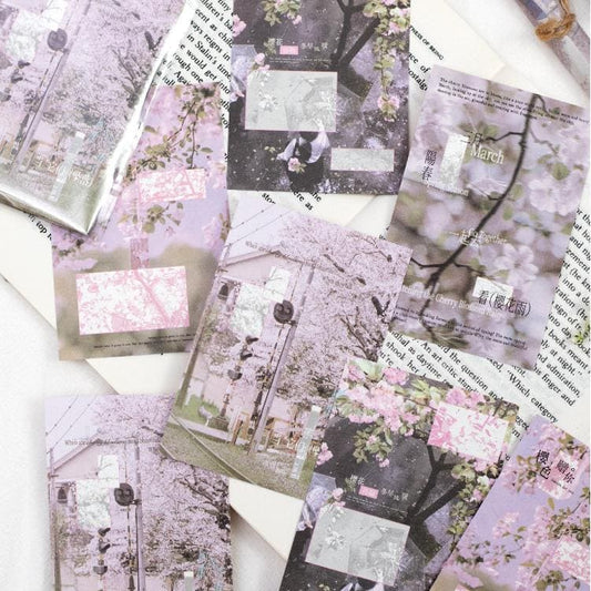 40PCS Sakura Series Scrapbook Paper
