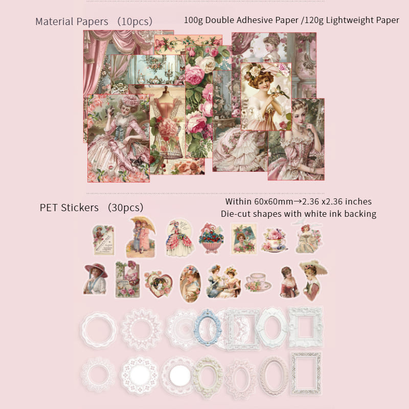 140PCS Classical Court Scrapbook Box