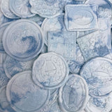 Blue Series Wax Seal Stickers