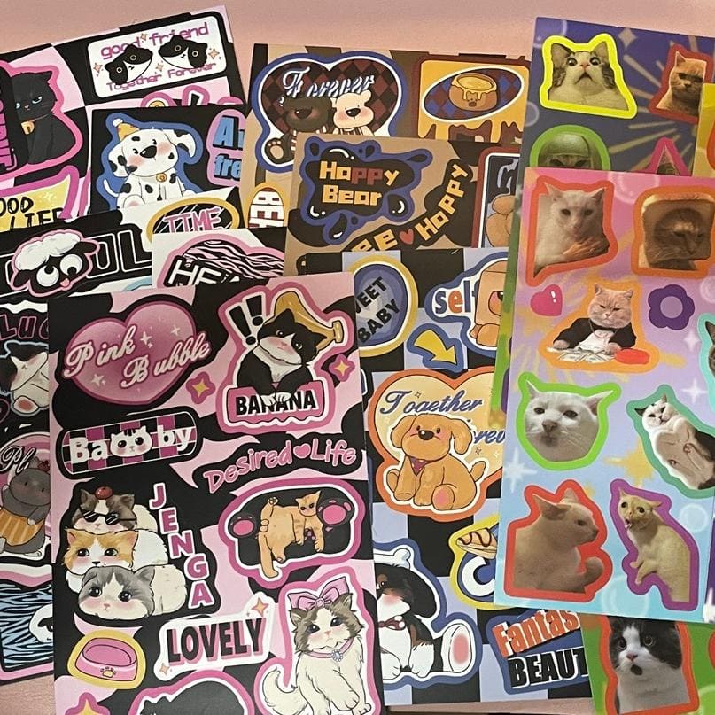 8PCS Cute Pet Stickers