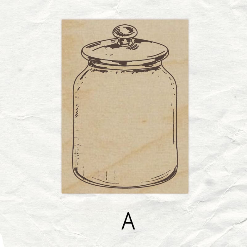 World In A Bottle Wooden Stamp