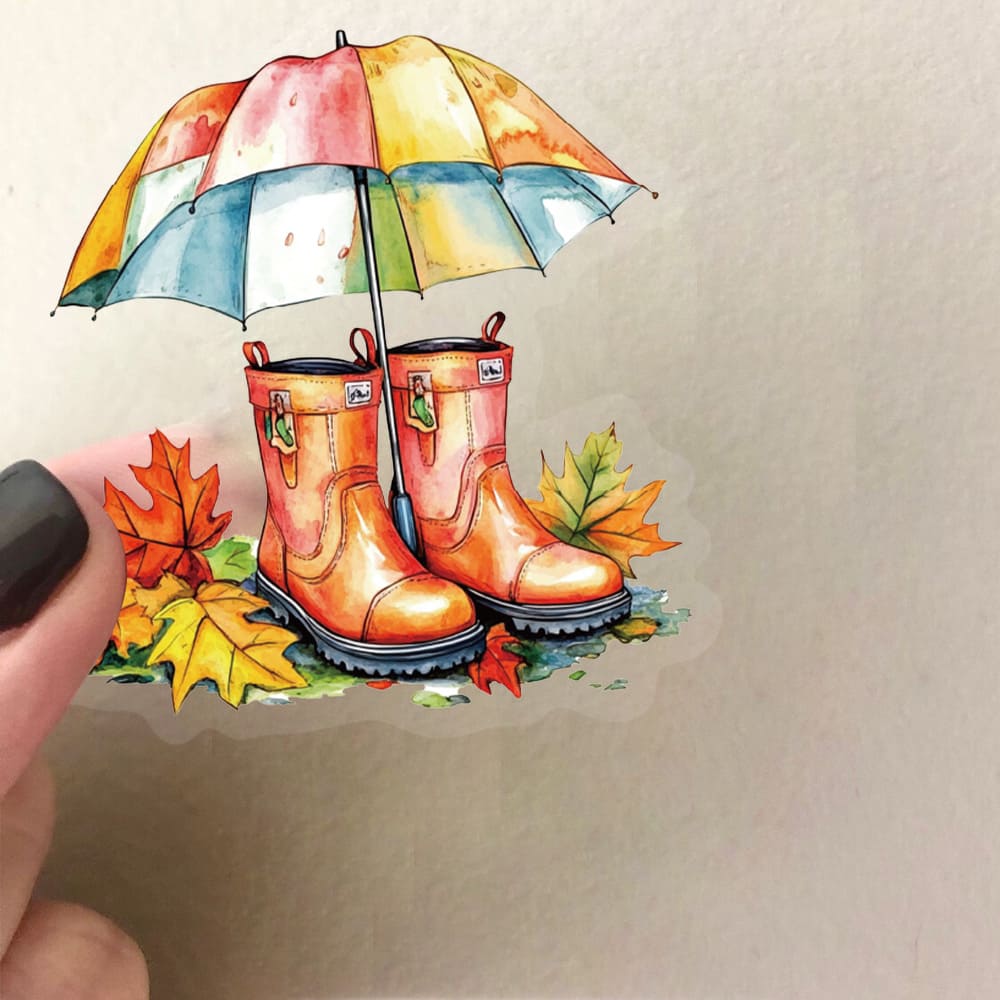 50PCS Orange Flower Sticker
