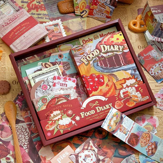 154PCS Food Series Scrapbook Box