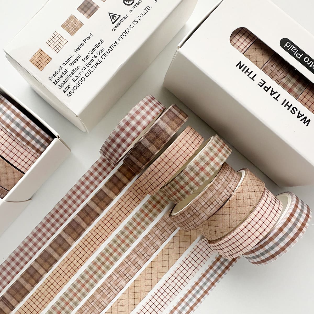 8 Rolls of Vintage Washi Tape