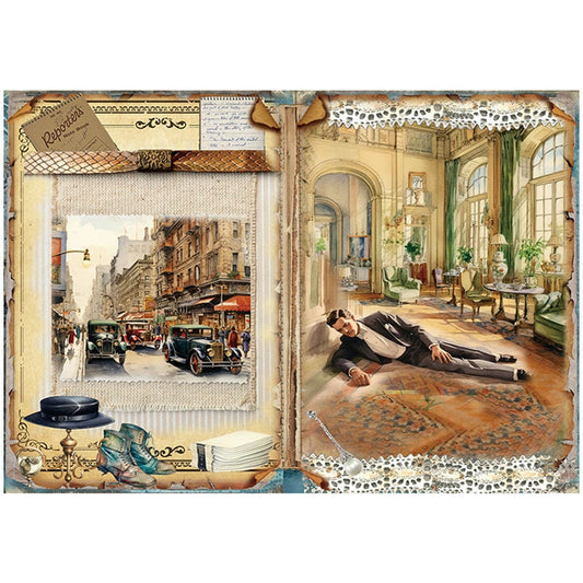 15PCS Vintage Lady Scrapbook Paper