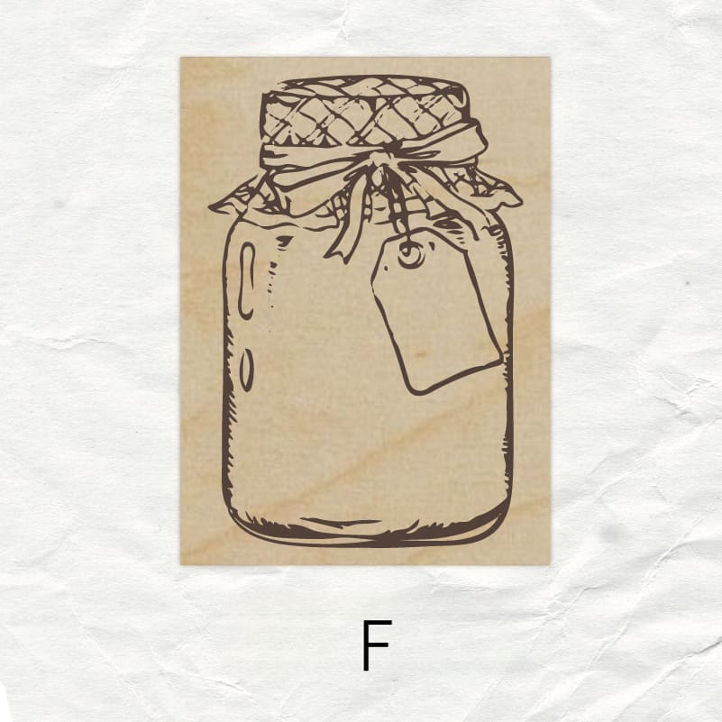 World In A Bottle Wooden Stamp